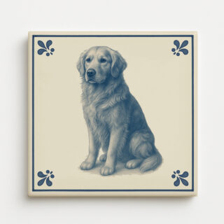 tegel_15x15_Golden Retriever-tegeltje_voorkant