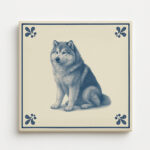 tegel_15x15_Groenlandse hond-tegeltje_voorkant