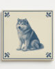 tegel_15x15_Groenlandse hond-tegeltje_voorkant