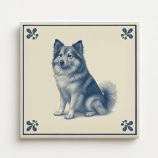 tegel_15x15_Ijslandse hond-tegeltje_voorkant