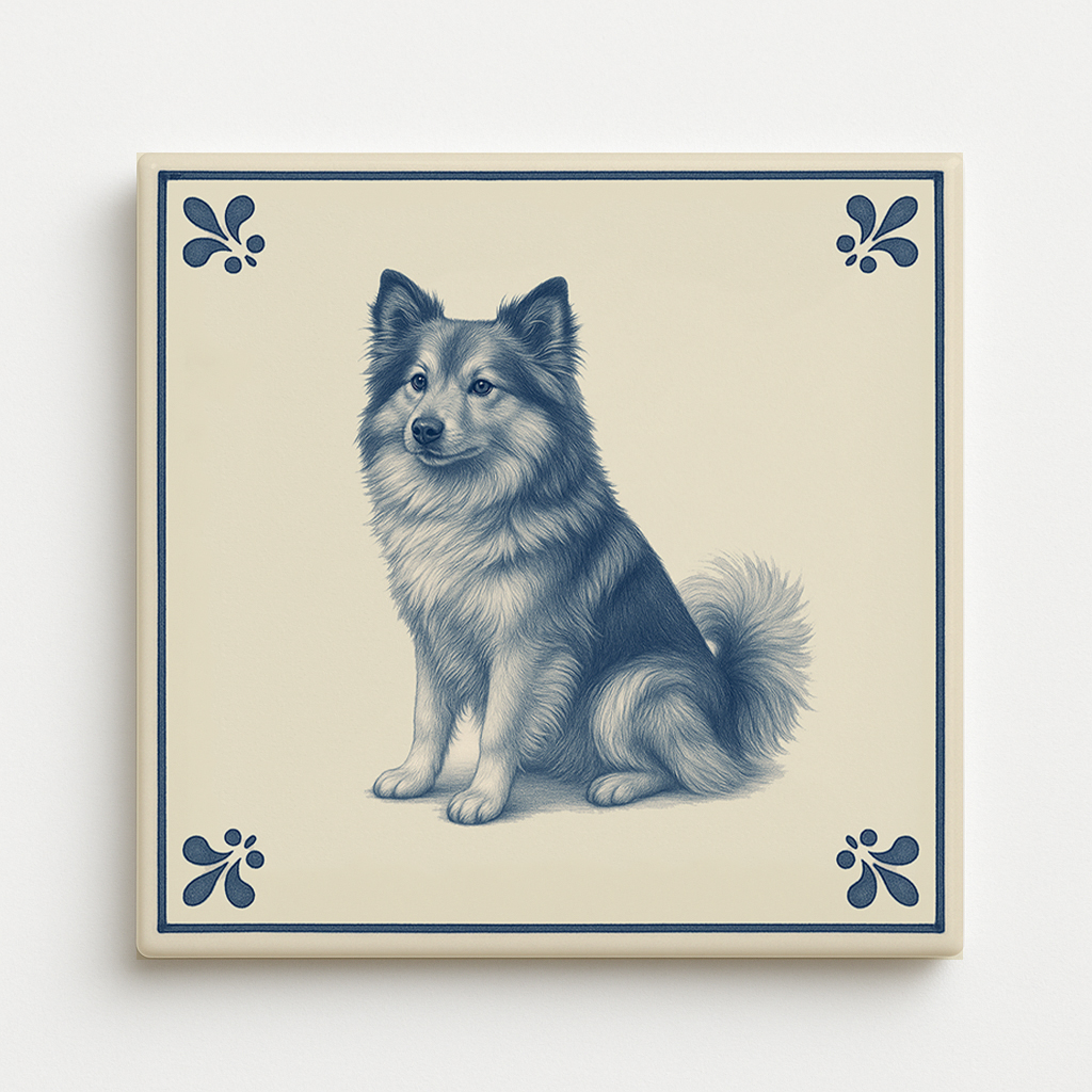 tegel_15x15_Ijslandse hond-tegeltje_voorkant
