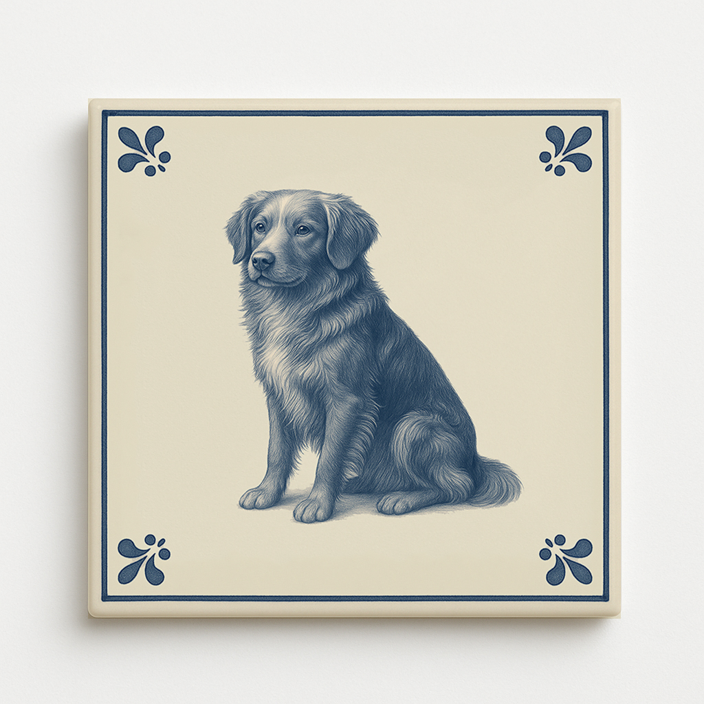 tegel_15x15_Nova-Scotia duck-tolling retriever-tegeltje_voorkant