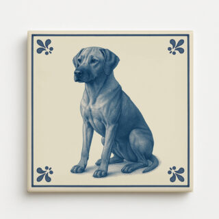 tegel_15x15_Rhodesian Ridgeback-tegeltje_voorkant
