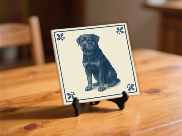 tegel_15x15_Rottweiler-tegeltje_preview_op_standaard