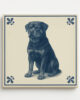 tegel_15x15_Rottweiler-tegeltje_voorkant tegel_15x15_Rottweiler-tegeltje_voorkant