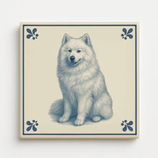 tegel_15x15_Samojeed-tegeltje_voorkant
