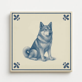 tegel_15x15_Swedish Elk Hund-tegeltje_voorkant