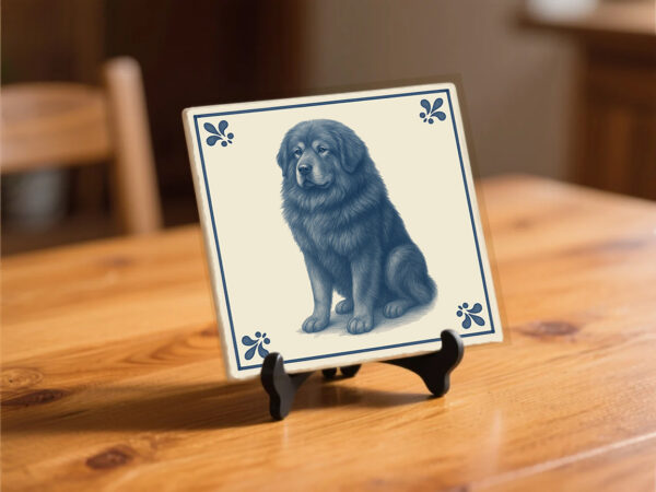 tegel_15x15_Tibetaanse mastiff-tegeltje_preview_op_standaard