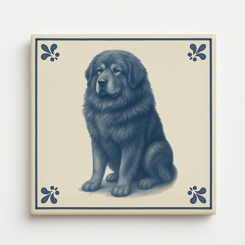 tegel_15x15_Tibetaanse mastiff-tegeltje_voorkant