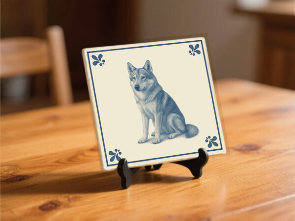 tegel_15x15_Tsjecho-Slowaakse wolfhond-tegeltje_preview_op_standaard