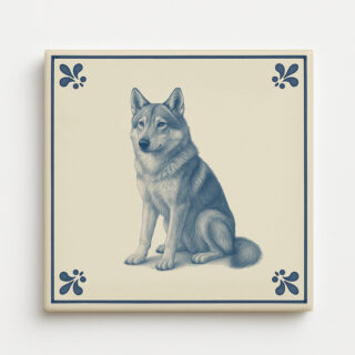 tegel_15x15_Tsjecho-Slowaakse wolfhond-tegeltje_voorkant