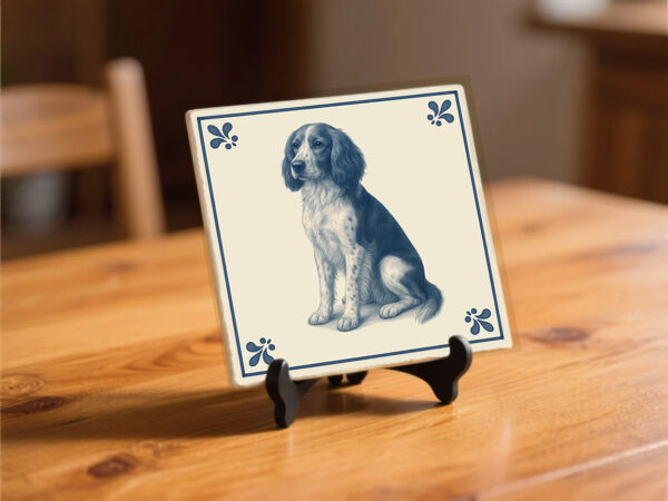 tegel_15x15_Welsh spingerspaniel-tegeltje_preview_op_standaard