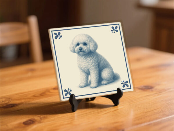 tegel_15x15_bichon_frise-tegeltje_preview_op_standaard