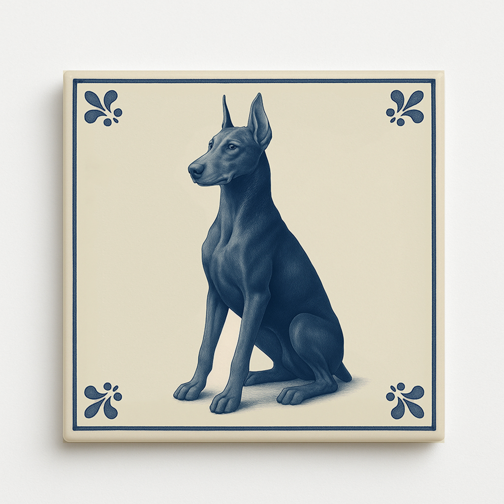 tegel_15x15_doberman-tegeltje_voorkant