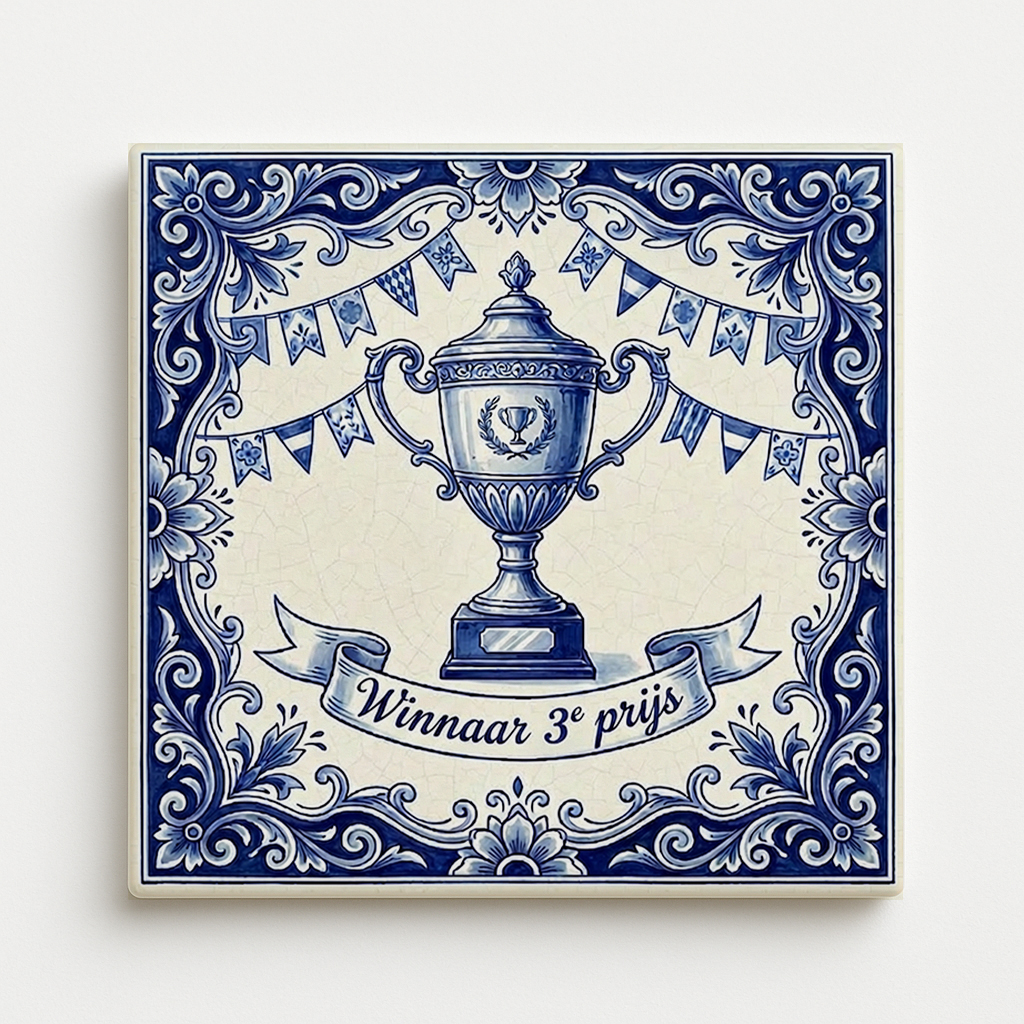 Winnaar 3e prijs tegeltje voorkant